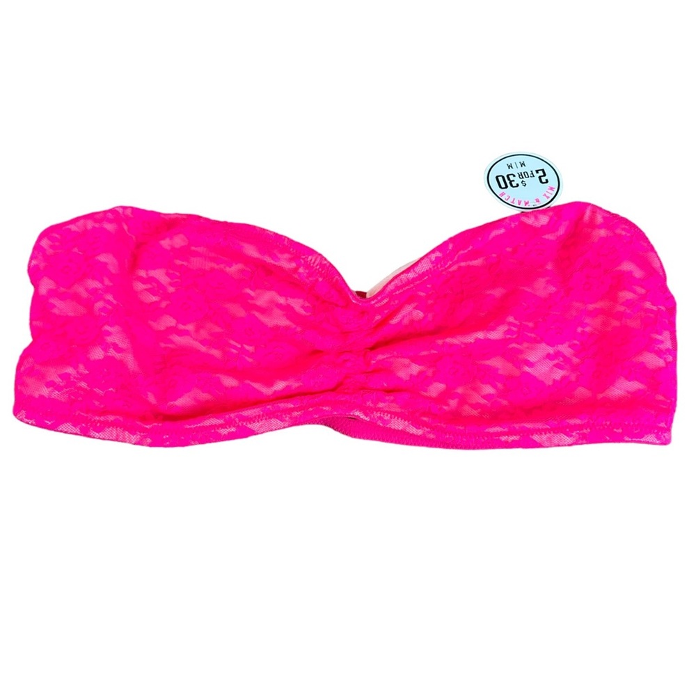 Victoria’s Secret PINK Lace Bandeau, size Medium NWT
